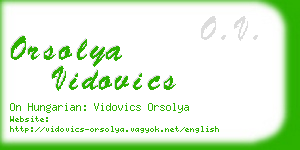orsolya vidovics business card